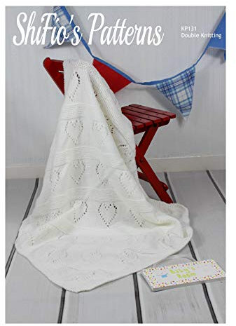 Strickmuster für Babys Herzdecke, Baby afghanisches Strickmuster, Doppelstrickmuster für Baby, Babydecke Doppelstrickmuster, Doppelstrickgarn, KP131