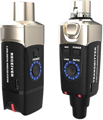 Xvive U3 XLR Wireless Microphone System 2.4GHz Wireless XLR Transmitter and Receiver for Dynamic Microphone, Audio Mixer, PA System