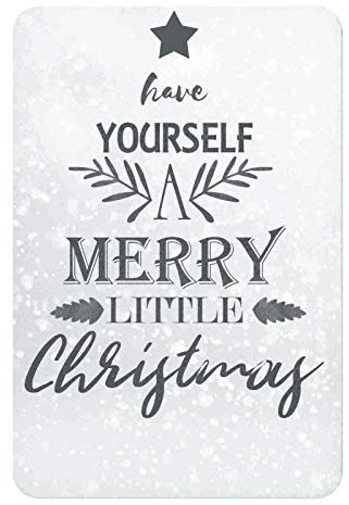 TNND Aluminiumschild mit Aufschrift Have Yourself A Merry Little Christmas, Metallschild, 20,3 x 30,5 cm