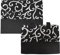 Russo Tessuti Copriforno + Coprifornello Ghirigori Cucina Nero Bordeaux Beige-Nero