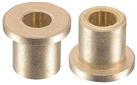 sourcing map Flanschhülsenlager Selbstschmierende Buchse aus Sinterbronze 6x10x12mm