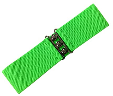 Banned Retro Vintage Elastischer Weiter Gurt - Neongrün (M)