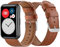 HYKEJJ Leder Armband für Huawei Watch Fit Armband, Huawei Watch Fit Blumen Lederband Ersatzband mit Edelstahl-Verschluss Kompatibel mit Huawei Watch Fit (I)