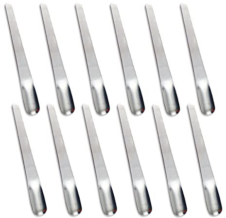 Lot de 12 Cuillères à Dessert en Acier Inoxydable 12 cm - Mini Cuillères de Dégustation en Métal pour Apéritif, Pelle à Expresso, Réutilisables pour Crème Glacée, Café, Boissons (Argenté)