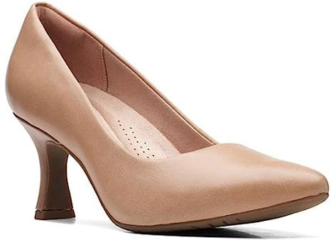 Clarks Women's Kataleyna Gem Pump, Warm Beige Leather, 9 UK