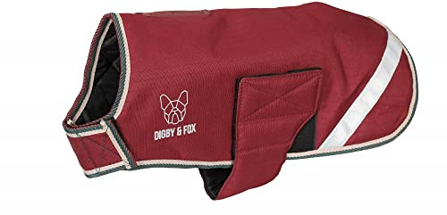 Shires Digby & Fox Waterproof Dog Coat - Burgundy XS