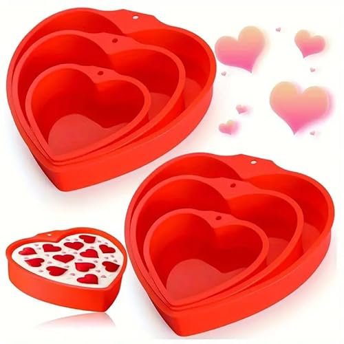 Stampi Silicone 3D per Torte e Caramelle, Cuore e Arcobaleno