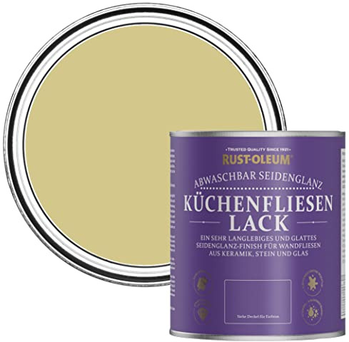 Rust-Oleum Green water resistant Kitchen Tile Paint in Satin Finish - Wasabi 750ml