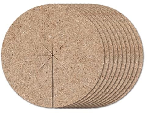 La cordeline - Discos de pajillaje Natural de Fieltro (16 cm, 10 Unidades), Color Natural