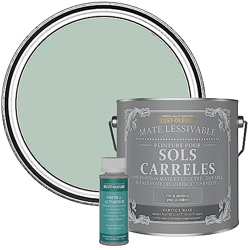 Rust-Oleum Green Washable Matt Floor Tile Paint - Leaplish 2.5L
