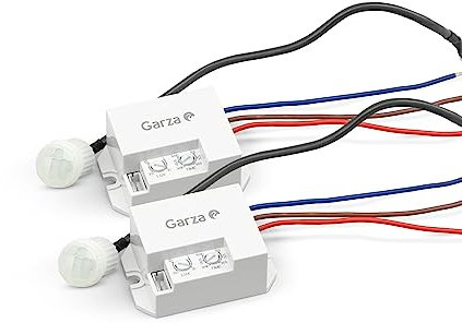 3. Garza - Pack 2 Détecteurs de Mouvement Infrarouge Intégrables, avec Un Angle de détection de 360º