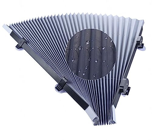 YHBZ Plissee-Fensterschutz mit Saugnäpfen,Einziehbares Rollo,Tragbarer Sichtschutz fürs Auto,Temporäre Jalousien,für Balkon,Büro,Glastüren und Fenster,Ohne Bohren,W80*H180cm