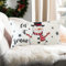Ohok Dekorativ Weihnachten Kissenbezug 30x50 cm, Polyester Leinen Zierkissenbezüge Kissenbezüge Dekor Kissenhülle Set für Wohnzimmer Schlafzimmer Couch Sofa (Schneemann)