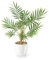 PASCH® Palmier artificiel Areca (35 cm) dans un pot en céramique blanc : plantes artificielles comme de vraies plantes | plantes artificielles en pot | faux palmier | palmier artificiel | fleurs