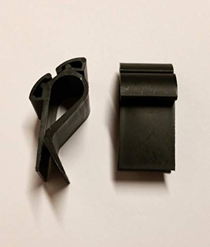 20 Klammern 2,7 x 6 cm schwarz Schilderhalter für Preisschilder, Kunststoff Obst Kiste