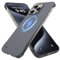 GRECAZO Magnetic Ultra-Thin Frosted Soft Touch Skin Borderless Carbon Fiber Bump Texture for iPhone 15 Pro Frameless Case 6.1 Slim Minimalist Lightweight Frameless Matte Hard MagSafe Cover Case-Black