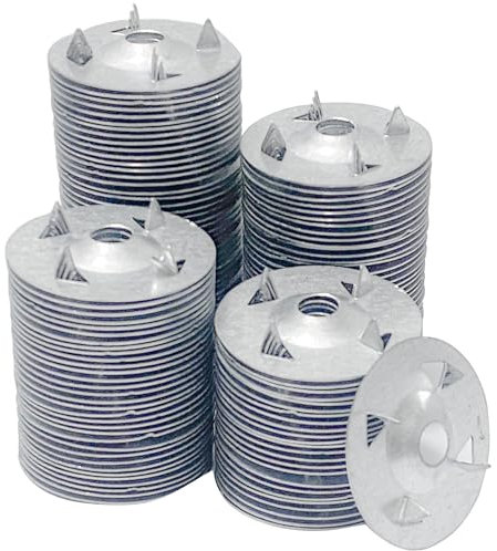 XJKJ – Lot de 150 rondelles de fixation en mousse pour panneaux de mousse, rondelles en acier galvanisé de 3,8 cm pour fixation de fixation.