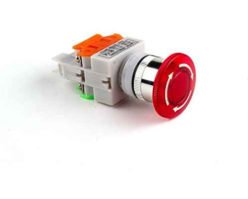 elektronischer Schalter Mikroschalter 22 mm Roter Pilzkopf Not-Druckschalter LAY37-11ZS/LAY37-11ZSD AC 660 V 10 A Aufzugs-Feuerbremsschalter (Color : Lay37-11zsd, Size : 110V)