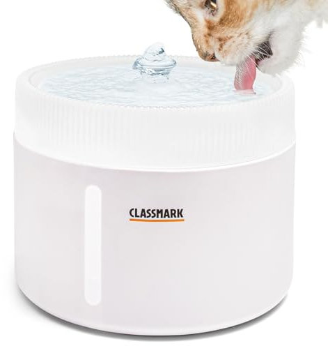 Katzenbrunnen - Trinkbrunnen für Katze 2L mit LED - Wasserbrunnen für Katzen Leise - USB Katzentrinkbrunnen mit Aktivkohlefilter - Wasser Brunnen für Hunde - Haustiere Wasserspender (Weiß.)