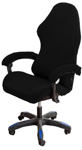 Funda Gaming Elástica 4 Piezas, Funda Silla Gamer Ergonómica Universal, Negro