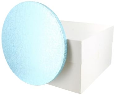 Culpitt Light Blue Board & Box Set | 10 | White Cake Box & Drum, Transport & Protection Combo