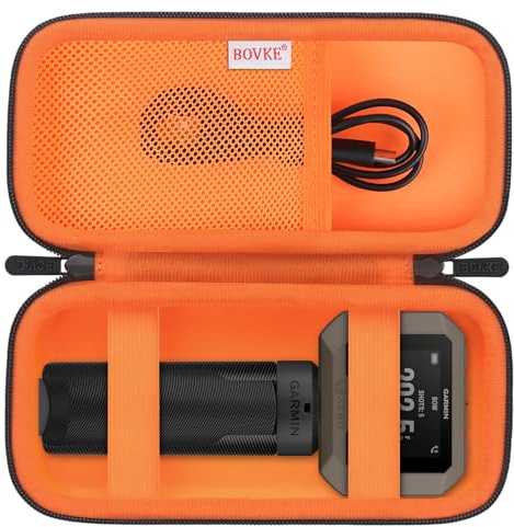 BOVKE Tragetasche Kompatibel mit Garmin Xero C1 Pro Kompaktchronograph für Fernaufnahmen, Garmin Xero C1 Pro Reisetasche mit zusätzlichem Platz für Ladekabel, Power Bank, Schwarz