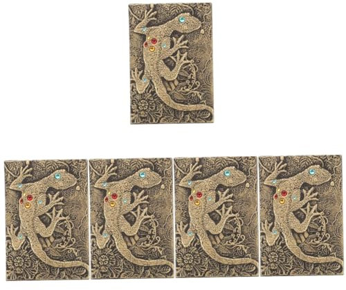 NUOBESTY 5st Eidechsen-cameo-notizen Tagebuch Aus Leder Gebundenes Dnd-journal Retro-notizbuch Reisetagebuch Buch Sammelalbum Notizblock Aus Leder Büro Papier Gebundene Ausgabe Gecko