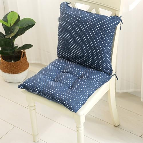 Morkite Satz 2-Stuhlkissen mit Rückenlehne, Rückenkissen mit Gurten, niedriges Rückenkissen, Gartenstuhl, Kissen für Stühle/Bänke in Haus und Garten Sitzkissen(40 x 80 cm