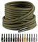 Puzeam 2 Pares Cordones Redondos para Botas, 4.5 mm Cordones Resistentes para Zapatillas de Montaña, Zapatos de Senderismo, Calzado de Seguridad Verde militar Marrón 140 cm