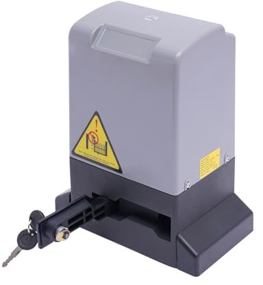 Schiebetorantrieb Toröffner Komplett-Set/6m Zahnstange Schiebetor E Motor Automatischer Antrieb Toröffner für max. 1600kg und 12m Schiebetore mit 2 Fernbedienung Toröffner (550, Watt)