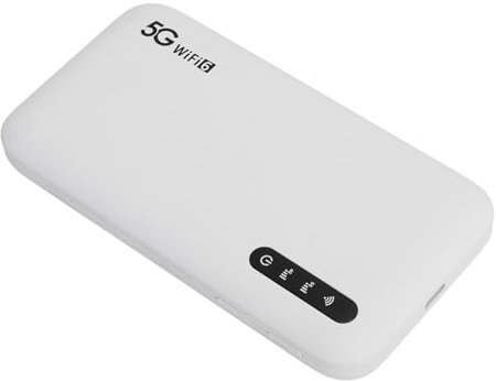 5G WiFi 6 Mobiler Hotspot, 5G WiFi Hotspot, Dualband WLAN Unterstützung für 16 Geräte, Tragbarer IP67 Reise Hotspot, 6100 mAh Heim Hochgeschwindigkeits WLAN Hotspot für