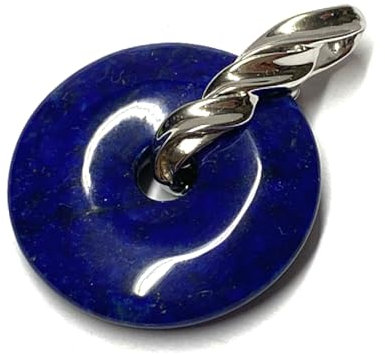 Kettenanhänger 925/- Silber Lapislazuli groß Kreis Anhänger