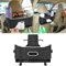 JSCARLIFE Car Seat Storage Box,Multifunctional Car Seat Back Storage Box Car Logo Seat Back Storage Box Car Back Seat Organizer With Cup Holder For Car Home And Travel (Black)
