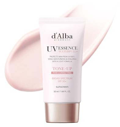 d'alba Piedmont Waterfull Tone-Up Sunscreen Serum BROAD SPECTRUM SPF 50 + Korean Sunscreen for Face, All Skin Tones (1.69 fl.oz.)