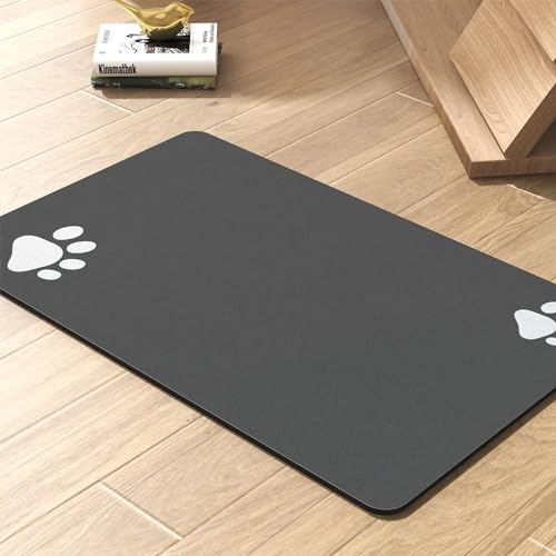 Dog Food Mat, Silicone Pet Feeding Mat Feeding Mat Pet Food Mat Stains Quick Dry Dog Water Dispenser Mat for Messy Drinkers (30 * 50)