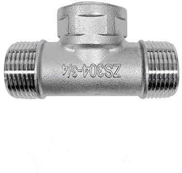 Male+Female+Male Threaded 3 Way Tee T Pipe Fitting 3/81/2 3/4 1 Threaded SS304 Stainless Steel EKFBQBGW(1)