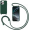 GoodcAcy Handykette Handyhülle für iPhone 13 Pro Max,Smartphone Necklace Hülle mit Band Schutzhülle mit Kette zum umhängen Halskette Flüssig Silikon Case für iPhone 13 Pro Max,Grün