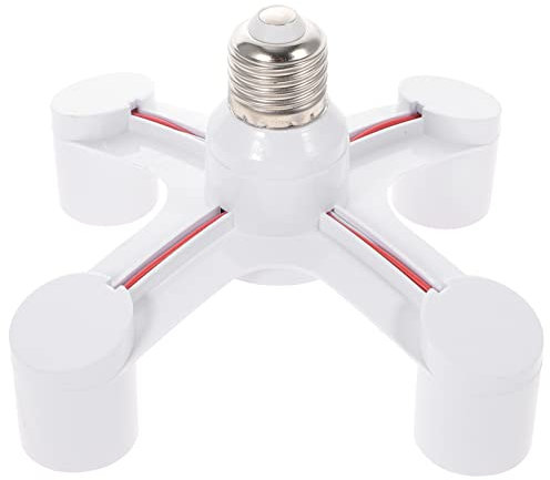 Operitacx Répartiteur De Douille D’éclairage E27/e26 4 Branches Certifié Abs Isolation Forte Conduction Adaptateur Pour Ampoules Led Usage Décoratif Et Domestique Compact Léger Transportable