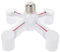 Operitacx Rallonge de Douille E27/E26 1 à 4 Adaptateur d'Ampoule aux Températures Matériau ABS pour Éclairage Intérieur 1 Pièce