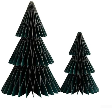 Niceminiwall Wabenpapier, Weihnachtsbaum, Weihnachtsbaum, Tischdekoration, Papier, Weihnachtsdekoration, Schrankregal, Ornament für Zuhause, Neujahr, Party-Dekoration (grün)