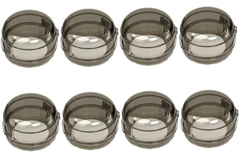 TOYANDONA 8 Copritasti per Piano Cottura Gas Trasparenti Protezione Sicurezza Copertura Manopole in Facile Installare e Rimuovere Compatibile con Manopole Cucina Gas