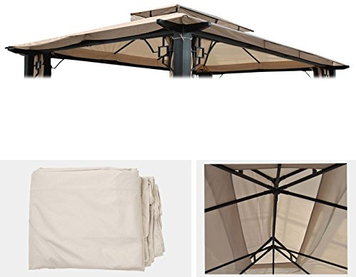Mendler Ersatzbezug für Dach Pergola Pavillon Mira-AM 4,5x3,5m - Creme