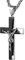HZMAN Edelstahl Kreuz Kette für Herren Vaterunser Bibel Verse Jesus Kruzifix Kreuz Halskette Anhänger Schmuck Geschenk (Schwarz)