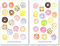 Donuts Sticker Set | Aufkleber Gebäck | Journal Sticker | Sticker Süßigkeiten | Sticker bunt