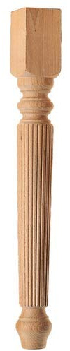 Pied de table en bois tourné. Cannelé - (750 x 90 x 90 mm (145R) - 4 Unités)