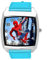 Taport® Quarzuhr blau Lederband rund für Spiderman Fans E2