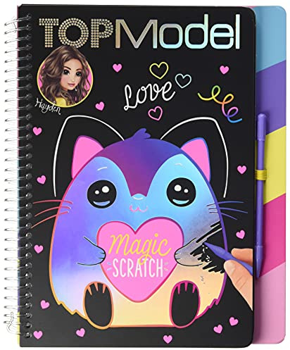 Depesche 11129 TOPModel - Magic Scratch Book, Kratz-Buch mit 20 Motiven zum Kratzen, magischer Farbverlauf, ca. 22 x 18,5 x 2 cm