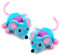 CHIWAVA 2 Pack 5.9 Inch Removable Catnip Plush Cat Toys Mice with Bell Large Mouse Activity Toy