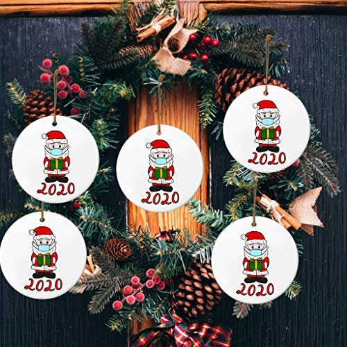 Survived Familie Ornament 2020 Christbaumschmuck Weihnachten Anhänger Personalisierter Name Baumschmuck Weihnachtsanhänger Mitbringsel Weihnachtsferien Dekorationen (3pc)