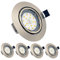 LED Einbaustrahler Schwenkbar, 5er Set 6W GU10 Warmweiß 3000K 450LM Einbauleuchten mit 82RA als CRI rund 230v LED Spot IP23 Einbaulampen für Bad, Küche, Wohnzimmer